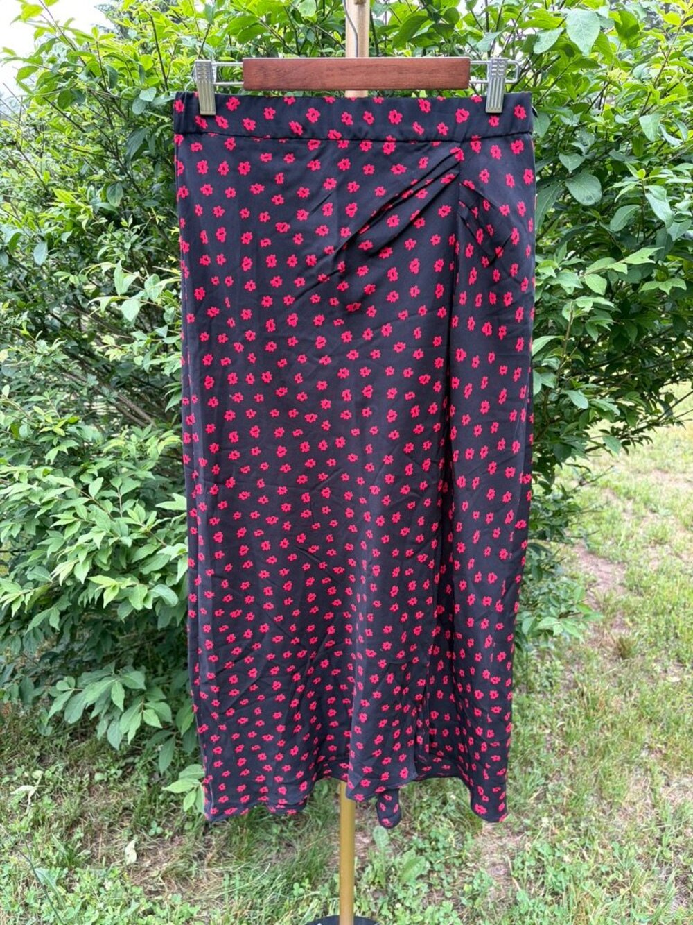 Princess Polly Whimsigoth Mabel Midi Skirt dark floral size 10